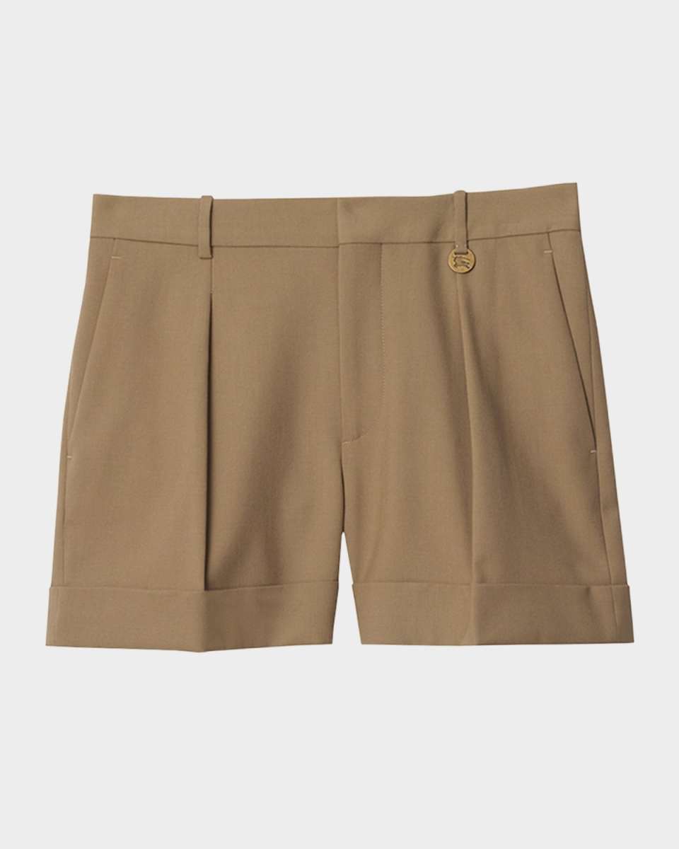 Pleated Cuffed Shorts